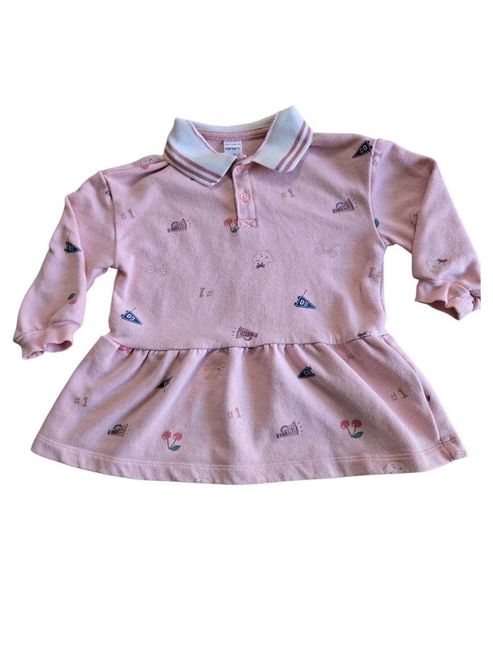 Carter's Light Pink Polo Dress Top 2T